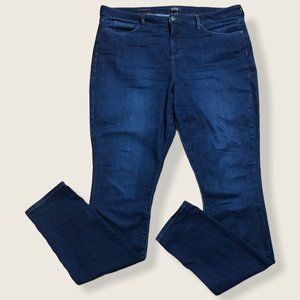 NYDJ Womens Plus Blue Ami Skinny LiftXtuck Jeans